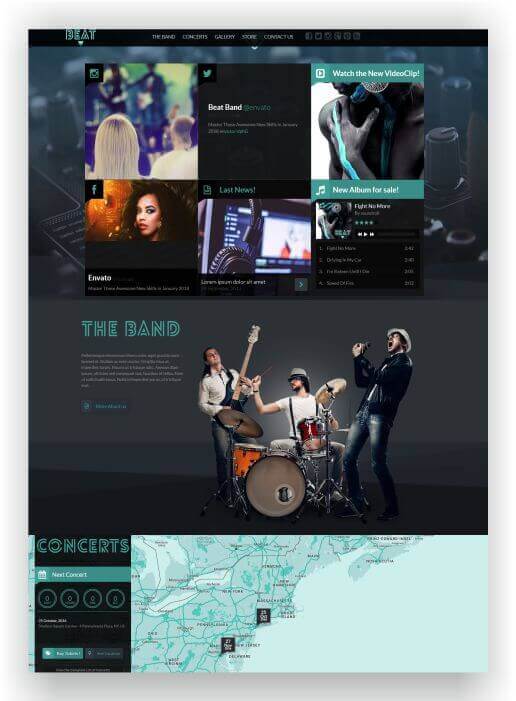 HTML Music One Page Template