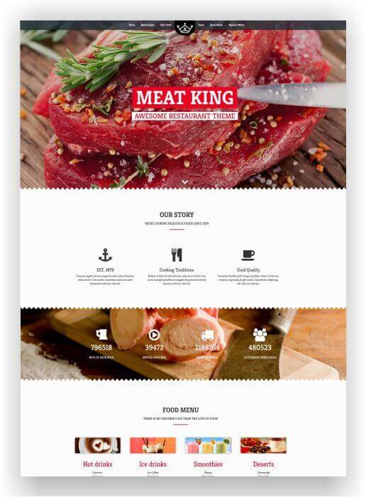 HTML Restaurant Webseite