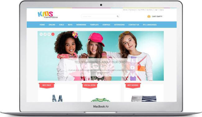Joomla Kids Fashion Store - Create an onlinestore - Download template!