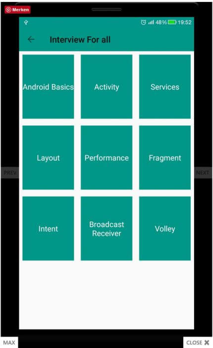 Android Vorstellungsgespräch App