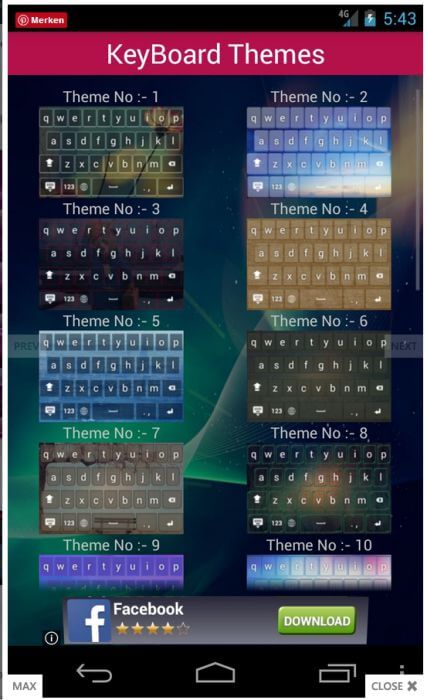 Android Keyboard Theme