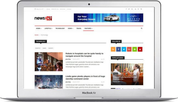 HTML5 News Magazine