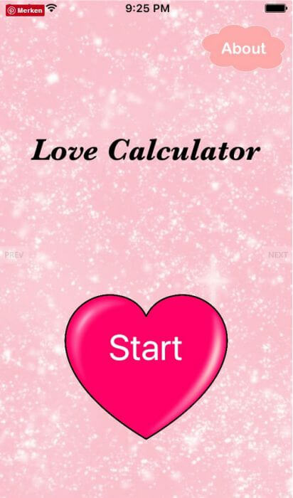 iOS Love Calculator App Theme