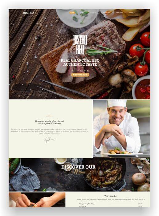 HTML5 Restaurant Bistro