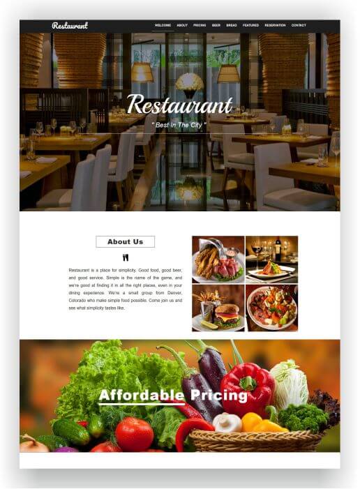 Restaurant Thema HTML
