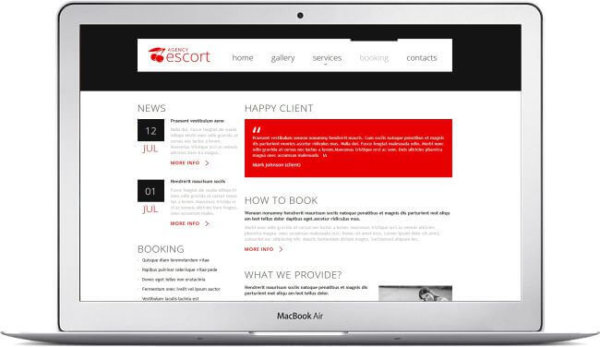 Webseite für Escort Service