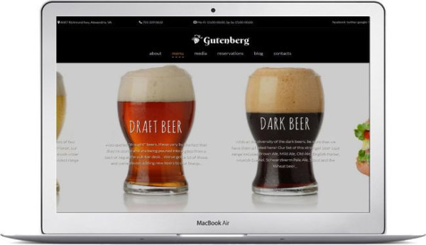 MotoCMS Beer Theme Gutenberg