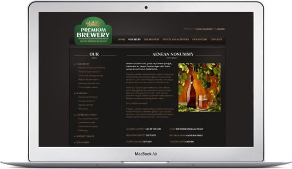 Webseite für Brauerei