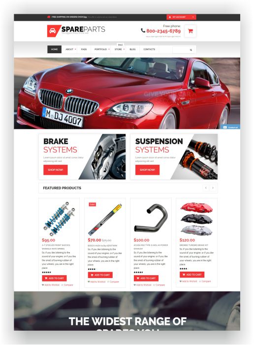 WooCommerce Spare Parts Theme