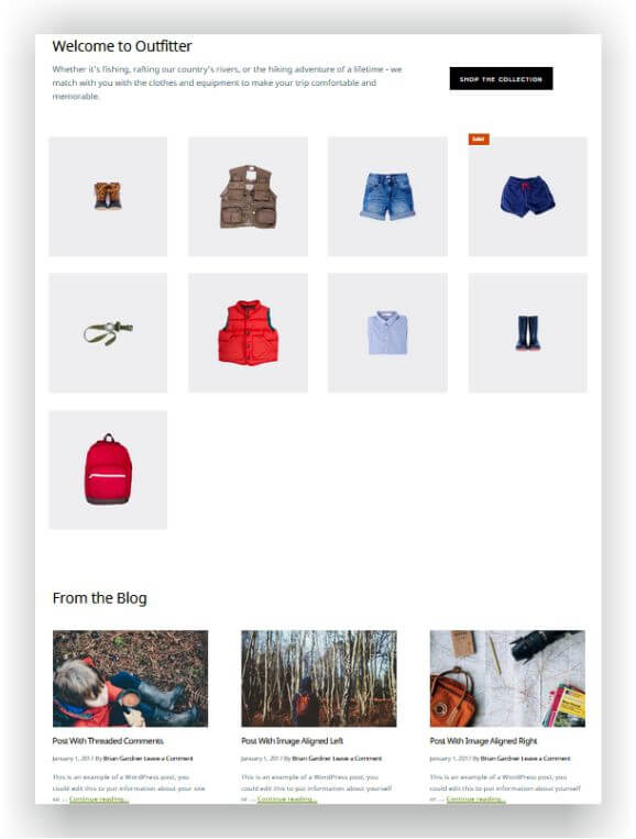 WooCommerce Outfitter Store Theme