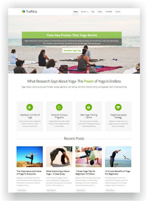 WordPress Yoga Style Theme