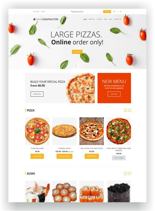 Online Pizza kreieren