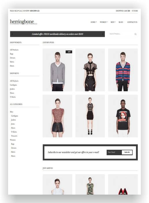 WooCommerce Theme for simple Fashion Store