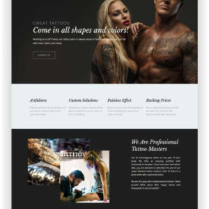 Tattoo Salon Website Theme