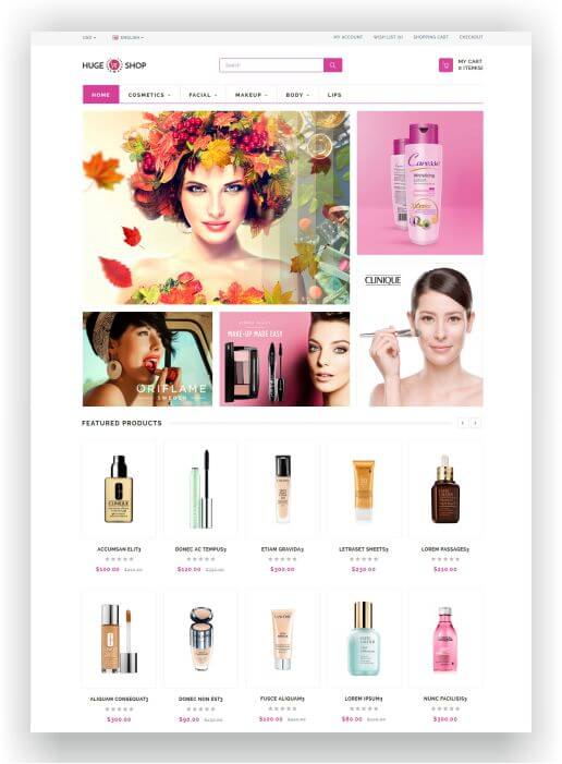 OpenCart Beauty Store Theme