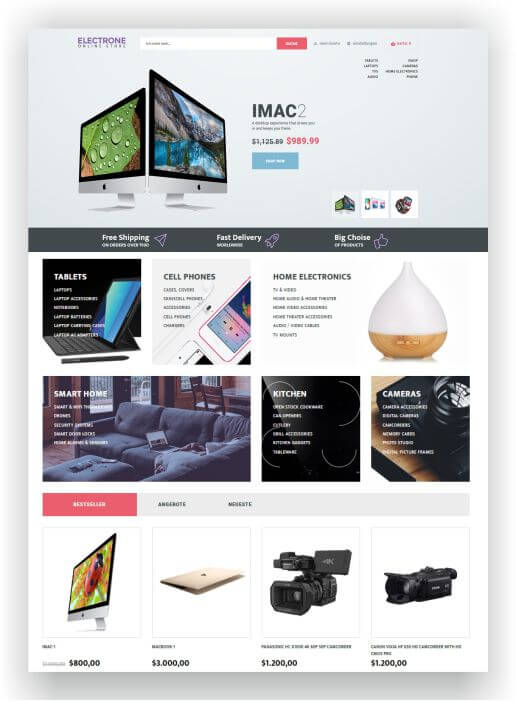 OpenCart Electronic Store Theme