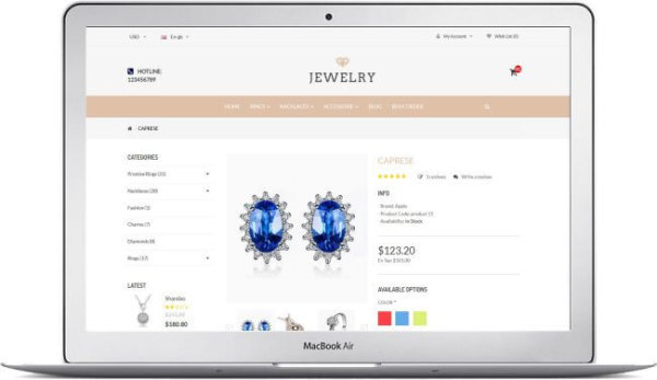 OpenCart Jewelry Store Theme