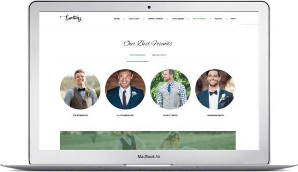 WordPress Hochzeits Webseite